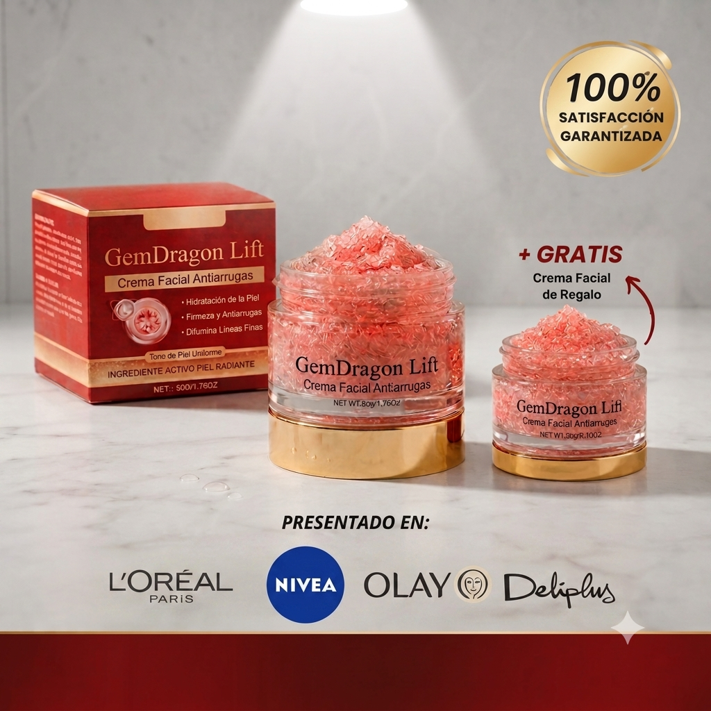 Crema Facial Antiarrugas GemDragonLift + Segunda Crema GemDragonLift (GRATIS)